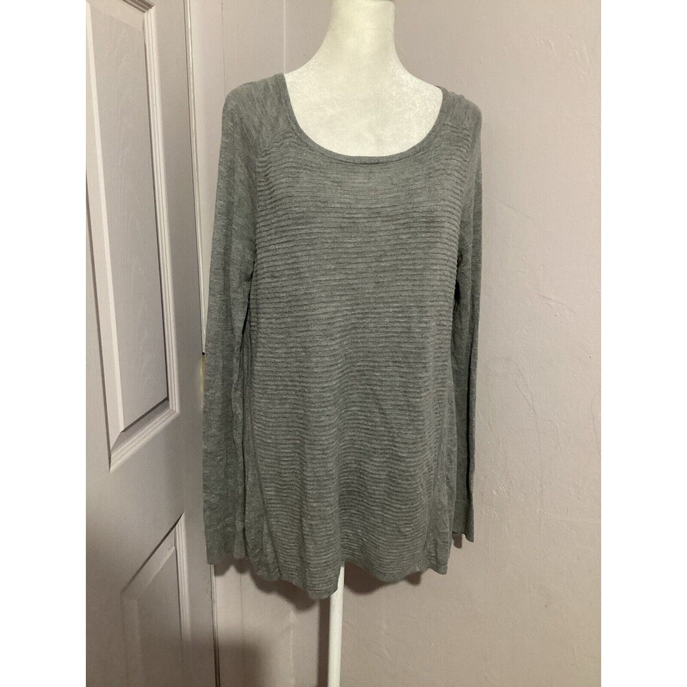 Trouvé Gray Pullover Angora Long Sleeve Scoop Neck Blouse M